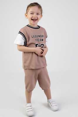 HARİKA KİDS Erkek Çocuk Legendary Baskılı Kısa Kollu Diz Altı Basketball Şortlu Basic Takım 2-5 Yaş tfy8564-90-legendry-25 HARİKA KİDS Erkek Çocuk Legendary Baskılı Kısa Kollu Diz Altı Basketball Şortlu Basic Takım 2-5 Yaş tfy8564-90-legendry-25