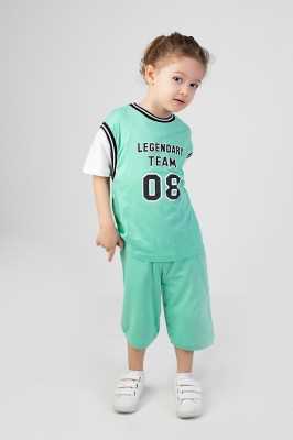 HARİKA KİDS Erkek Çocuk Legendary Baskılı Kısa Kollu Diz Altı Basketball Şortlu Basic Takım 2-5 Yaş tfy8564-90-legendry-25 HARİKA KİDS Erkek Çocuk Legendary Baskılı Kısa Kollu Diz Altı Basketball Şortlu Basic Takım 2-5 Yaş tfy8564-90-legendry-25