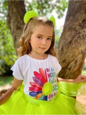 Hilal Akıncı Kids Kız Çocuk Turuncu Renkli Tütü Etek & Baskılı Pamuk Penye 2'li Takım 1186 Hilal Akıncı Kids Kız Çocuk Turuncu Renkli Tütü Etek & Baskılı Pamuk Penye 2'li Takım 1186