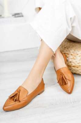 Deripabuc Hakiki Deri Taba Kadın Deri Babet Dp58-4026 DP58-4026 Deripabuc Hakiki Deri Taba Kadın Deri Babet Dp58-4026 DP58-4026