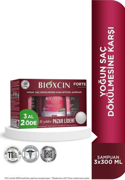 Bioxcin Forte Herbal Shampoo 3 Al 2 Pay 3 X 300 ml 8697432096095