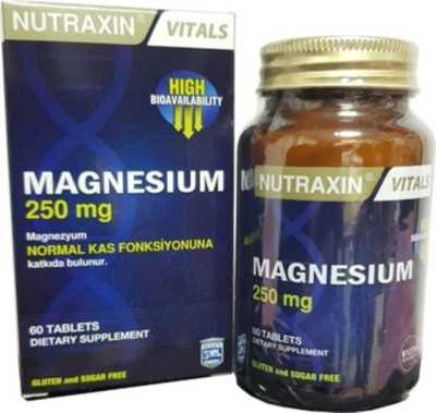 Nutraxin Magnesium 250 Mg 60 Tablet 8680512627999