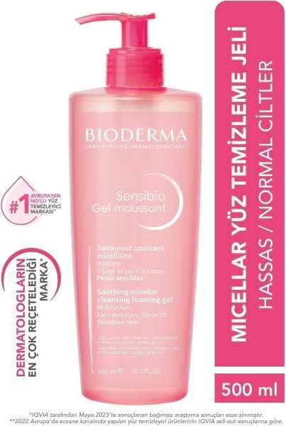 Bioderma Sensibio Foaming Gel Sensitive and Normal Skins Rinsulated Micellar Face Cleaning Gel 500 ml 3701129800843