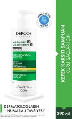 Vichy Dercos Anti Dandruff Kepek Karşıtı Şampuan 390 ml - Kuru Saçlar 3337875492799