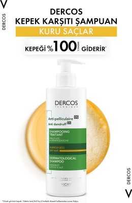 Vichy Dercos Anti Dandruff Kepek Karşıtı Şampuan 390 ml - Kuru Saçlar 3337875492799