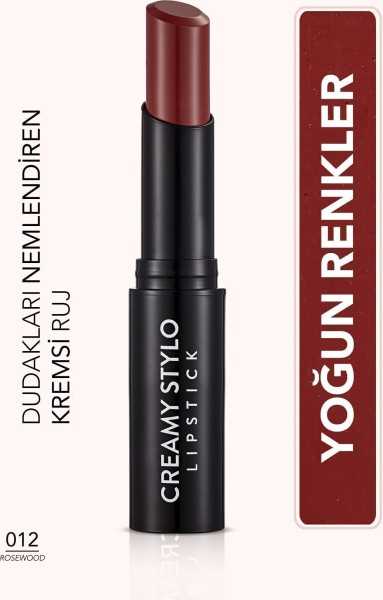 Flormar Semi Bright Stick Ruj- Creamy Stylo Trouble -012 Rosewood-8682536013727