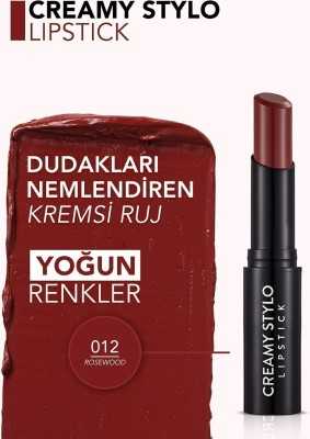 Flormar Yarı Parlak Stick Ruj- Creamy Stylo Lipstick -012 Rosewood-8682536013727