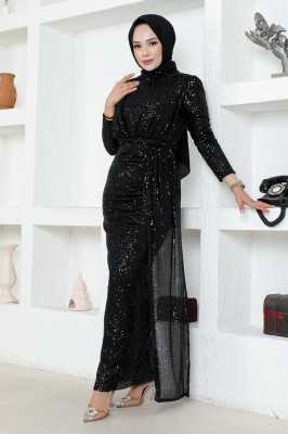 ModaMerve Pul Payet Abiye END5582 Bordo ModaMerve Pul Payet Abiye END5582 Bordo