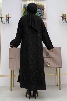 TRENDTESETTÜR KADIN SİYAH DANTELLİ ABAYA T 0387 24YFRCTR0387 TRENDTESETTÜR KADIN SİYAH DANTELLİ ABAYA T 0387 24YFRCTR0387