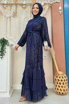 Bym Fashion Pulpayet İşlemeli Abaya ve Elbise Takım 8483 Zümrüt Bym Fashion Pulpayet İşlemeli Abaya ve Elbise Takım 8483 Zümrüt