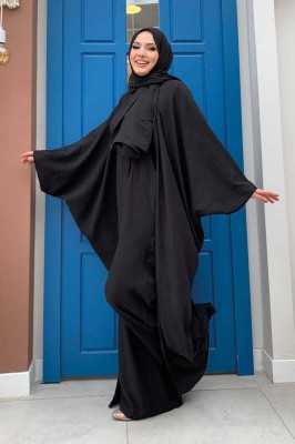 Bym Fashion Şalıyla Birlikte Tulum ve Abaya İkili Takım 8519 Lila Bym Fashion Şalıyla Birlikte Tulum ve Abaya İkili Takım 8519 Lila